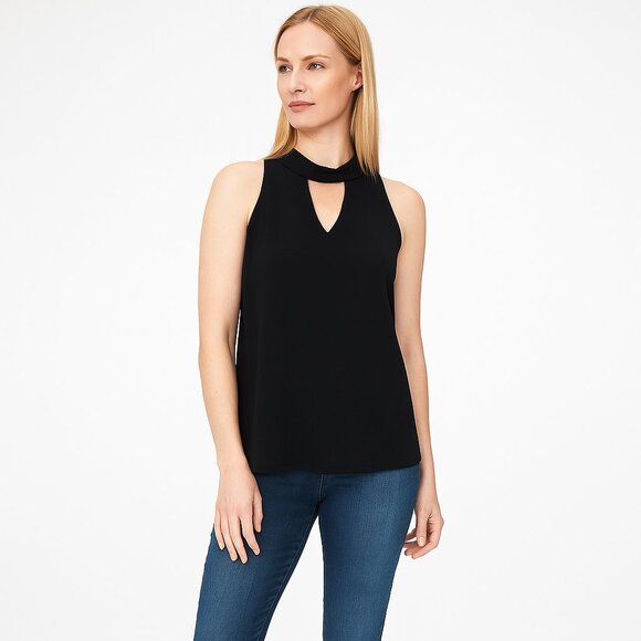 White House Black Market Tops - 2/$30 White House Black Market V-Neck Cutout Sleeveless Top XL #1544